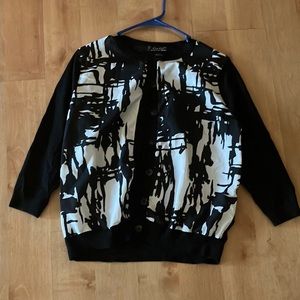 Black and white long sleeve button down.